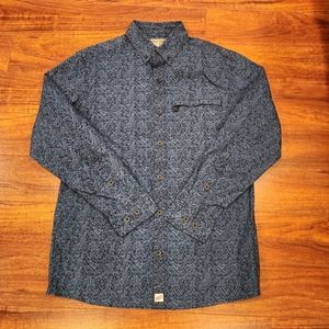 Duluth Trading Heavy Duty Long Sleeve Button Down Shirt Size M Standard Fit